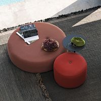 Contemporary pouf DOUBLE 031fabricpolyesternylon