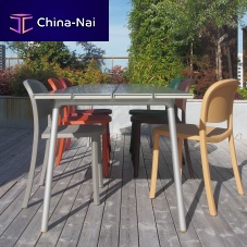 Contemporary table RUNwoodanodized aluminumanodized aluminum base