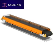 Modular conveyor belt for the recycling industrywith rollers