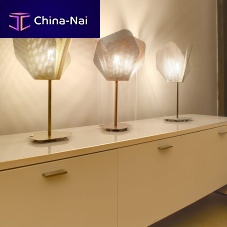 Table lamp PETAL N�42polished stainless steelcontemporarycorded