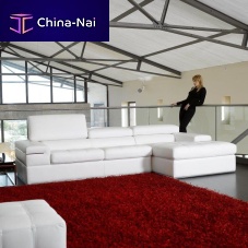 Modular sofa NUVOLARIcontemporaryleatherwhite