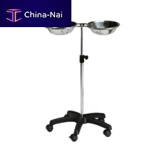 Double bin surgical basin stand HWE-16trolley-mountedstainless steel