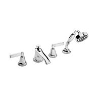 Double-handle shower mixer tap V6K48M-CPfor bathtubdeck mountedchromed metal