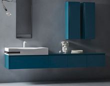 Wall-mounted washbasin cabinet EDEN: 01woodencontemporarywith drawers