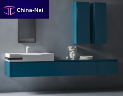 Wall-mounted washbasin cabinet EDEN: 01woodencontemporarywith drawers