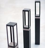 Garden bollard light Carrcontemporarymetalteak