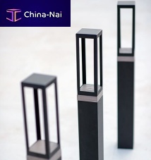 Garden bollard light Carrcontemporarymetalteak