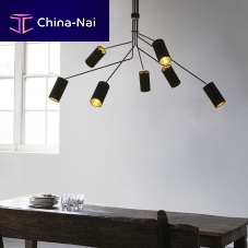 Contemporary chandelier ARRAYbrasscottonLED