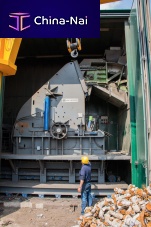 Hammer mill MEGA 1500horizontalfor mixed wastewaste
