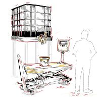 Semi-automatic filling machine Visco Liftcontainercandrum