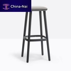 Contemporary bar stool BABILA 2706/Acast aluminumash baseupholstered