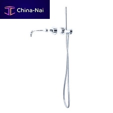 Bathtub mixer tap NGT3008wall-mountedthermostaticchromed metal