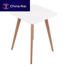 Contemporary table CHESHI solid woodstonesquare