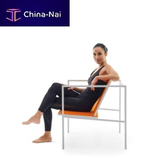 Contemporary bench Kaimetalfeltwith backrest