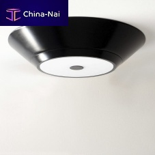 Contemporary ceiling light PLATEroundglassaluminum