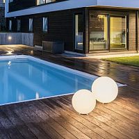 Floor lamp MOONpolycarbonatecontemporaryoutdoor