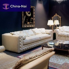 Traditional sofa ATLANTIQUEfabricleatherwhite