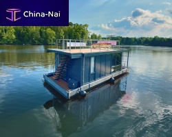 Catamaran houseboat Pallas Smartinboarddieselsolar powered