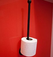 Wall-mounted toilet roll holder SINGLE 1 serieswhite bronzeaged ironraw bronze