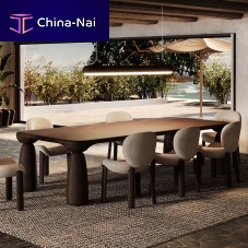Contemporary dining table Mansfieldwalnutwalnut baserectangular