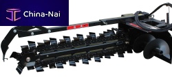 Chain trencher for skid steer loaders
