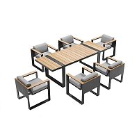 Contemporary dining chair CAMBUSAoutdoorfabricaluminum base