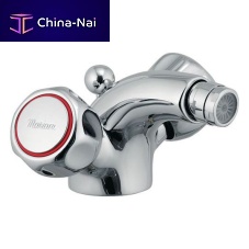 Double-handle bidet mixer tap 4921D countertopchrome-plated brassbathroom