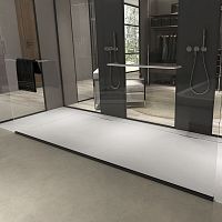 Rectangular shower base UNIQUErecessedflushextra-flat
