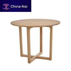 Contemporary dining table Bentonteakteak baseround