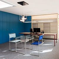 Contemporary table K40glasssteel baseround