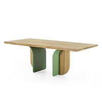 Contemporary table FORMAoaksolid woodwalnut