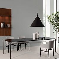 Contemporary table PASCALwoodenporcelain stonewaremarble