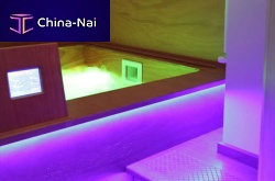 Professional bathtub HYDROFUROwhirlpoolwoodenwhite