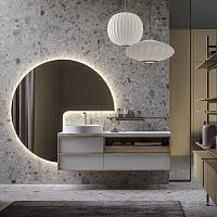 Double washbasin cabinet wall-hungwoodencontemporary
