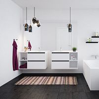 Wall-hung washbasin cabinet BELIZEcompositemarblegranite