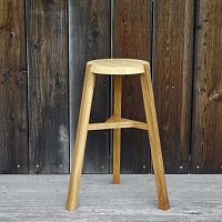 Contemporary bar stool Y oakashoak base