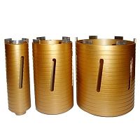 Diamond-coated core bit for tilefor cement