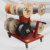 Transport trolley CAR-PB-MECS-8steelindustrialcable-drum powered