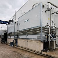 Evaporative condenser MCEaxialammoniawater-cooled