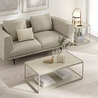 Contemporary side table KUB 3lacquered MDFlacquered metal baserectangular