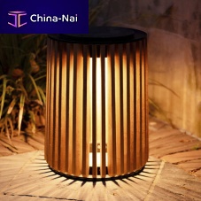 Floor lamp Maya aluminumteakcontemporary