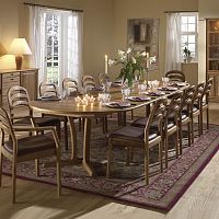 Traditional table 9275G-4oakoak baseoval