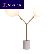 Table lamp 8050steelglassmarble