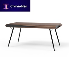 Executive desk CALLIGRAPHIEcontemporarywalnutpowder-coated steel
