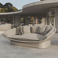 Contemporary daybed Luna fabricleatherpolyethylene
