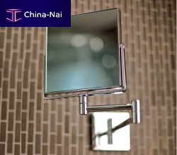 Wall-mounted bathroom mirror contemporarysquaremetal