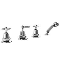 Double-handle shower mixer tap 3256TR308for bathtubcountertopchrome-plated brass