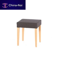 Contemporary stool ELLENwooden baseupholsteredgray