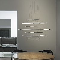Contemporary chandelier DROP 7aluminumcommercialgeometric