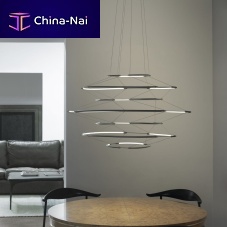Contemporary chandelier DROP 7aluminumcommercialgeometric